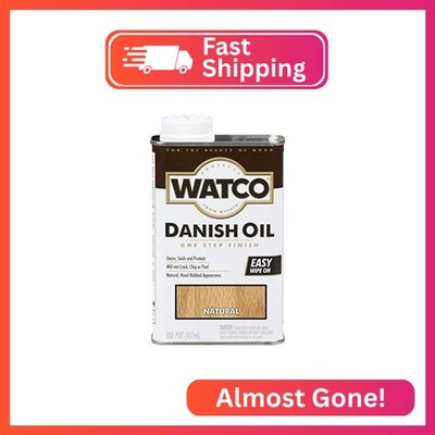 Watco 242219 Danish Oil Wood Finish, Low VOC, Pint, Natural