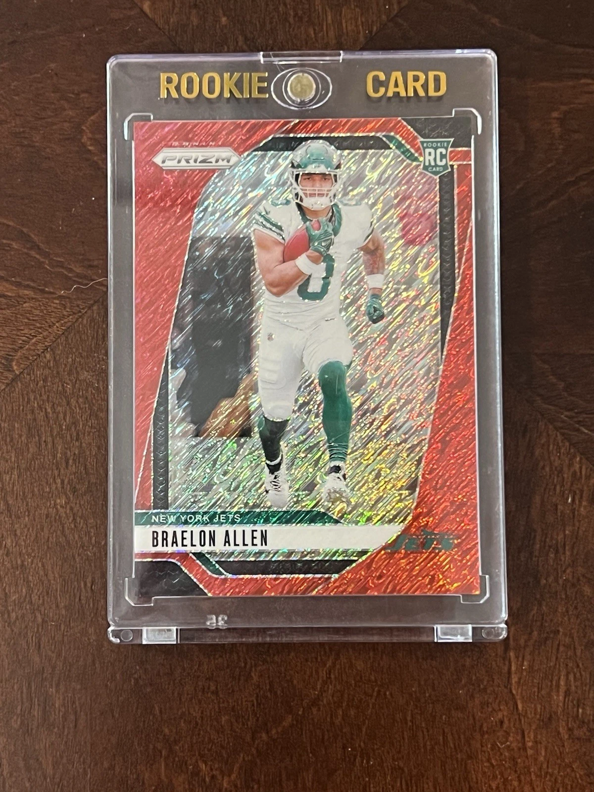 2024 Panini Prizm Braelon Allen Red Shimmer Rookie RC /35 #311 New York Jets