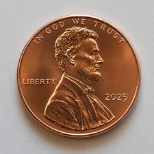 2025 P Lincoln Penny (1 Cent) BU Uncirculated Last Year Minted FREE SHIPPING