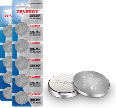 CR2450 Battery, 3V Lithium Coin Cell Battery for Car Key Fob, Remote Controllers