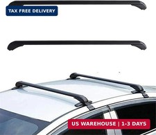 Universal 43.3 Inch Black Roof Rack Cross Bar Top Luggage Aluminum Carrier Adjus Universal 43.3 Inch Black Roof Rack Cross Bar Top Luggage Aluminum Carrier Adjus