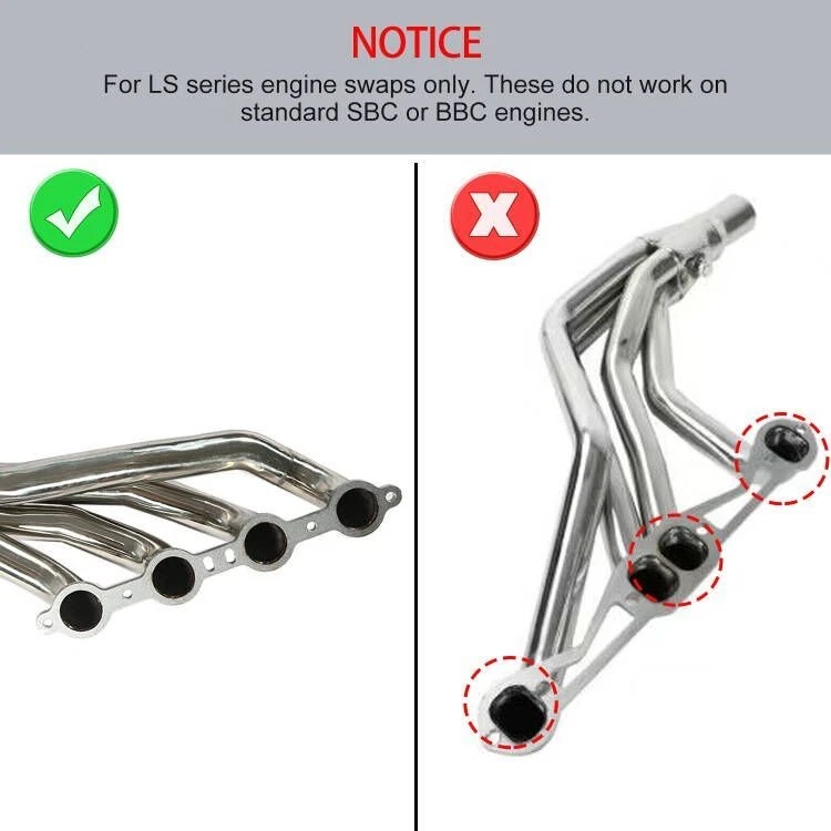 Fits Camaro Firebird 1982-1992 Third Gen F-Body Stainless Steel Headers LS Swap Foto 2 de 4