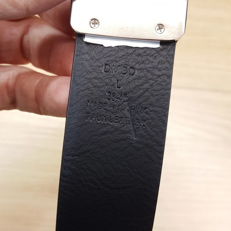 Cinto ALFANI Masculino Tamanho 38 40 Preto Marrom Polido Preto Fivela de Prata Reversível - Imagem 3 de 4