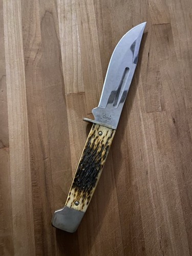 2001 Case XX -Jigged bone scales with black liners-647-5ss- 5” SS blade - Picture 2 of 2