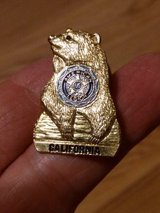 Vintage American Legion California Golden Bear Lapel Pin