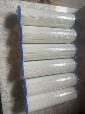 Ice Bath Water Filter 10'' x 2.5'' (6 Pack) Cold Plunge Filter 20 Micron Pleated