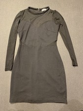 ASTR Black Bodycon Long Sleeve Mesh Cutout Dress Size Medium