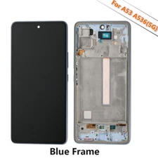 OLED For Samsung Galaxy A53 5G A536 LCD Display Touch Screen Assembly+Blue Frame