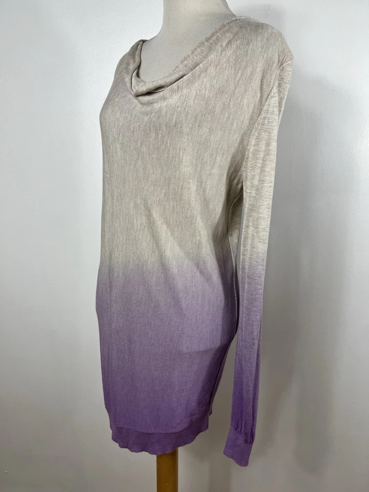 INC International Concepts XL Sweater Tan Lilac Lightweight Tunic Stretch P2 - Image 4 of 4