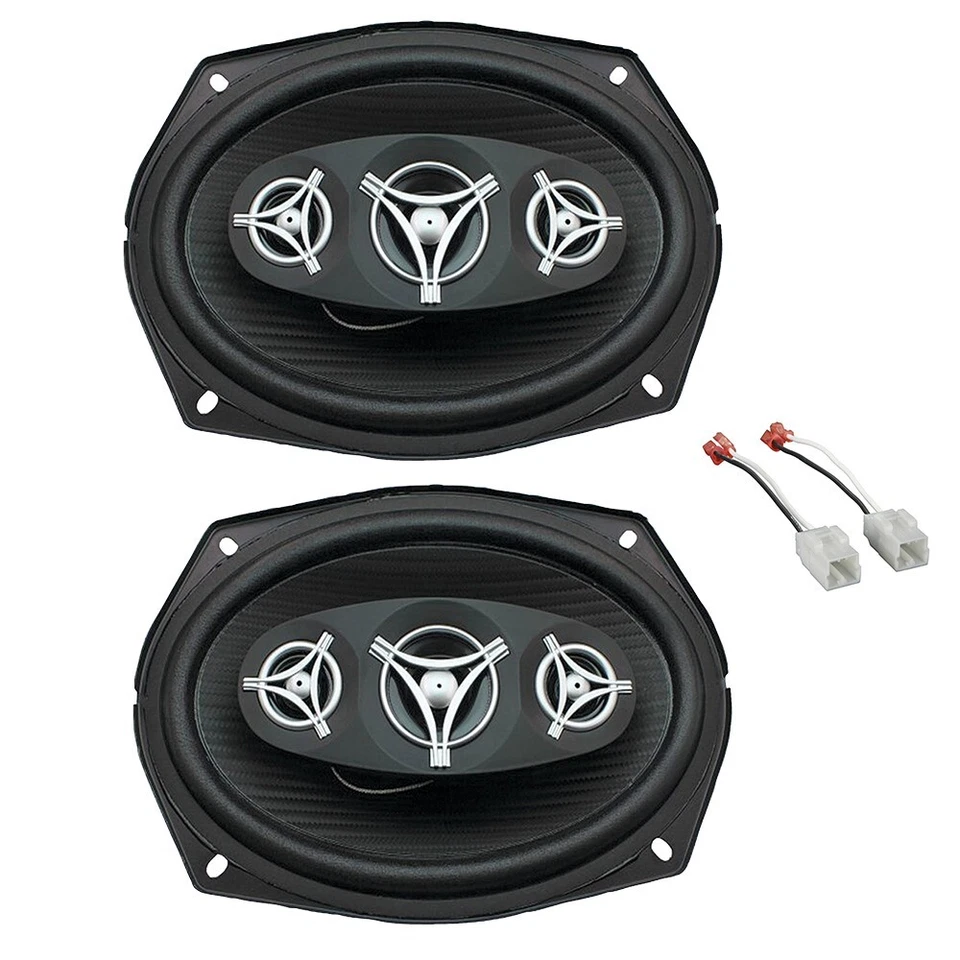 Динамики для передней двери Power Acoustik 800 Вт 6x9 дюймов для Dodge/RAM 1500 2002–2020 годов выпуска - Изображение 2 из 4