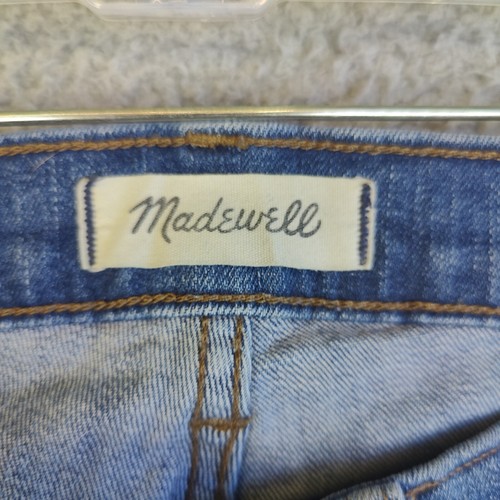 Pantalones de mezclilla Madewell para mujer 25 etiquetas 26X26 ajustados recortados 9"" tiro alto botón mosca - Imagen 3 de 15