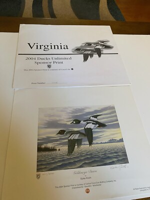 Ducks Unlimited Print Virginia 2004 Courtesy Of Coca-Cola Golden Dawn By Kunth
