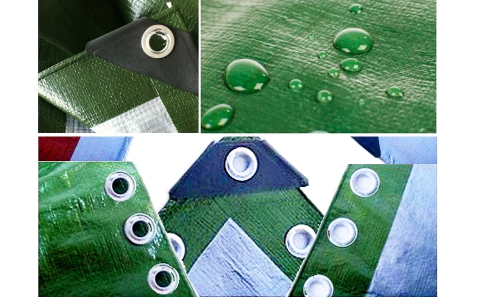 Hochwertige Abdeckplane Gewebeplane Holzplane mit Ösen Schutz für Garten 130g/m2 - Bild 4 von 4