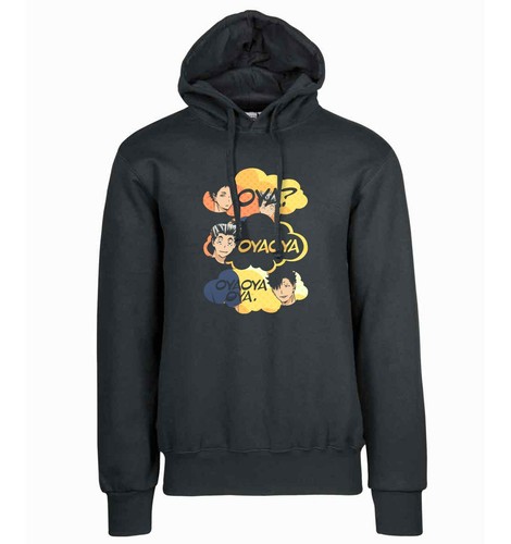 Hoodie Black - Felpa Nera - Haikyuu - Oya Oya Oya