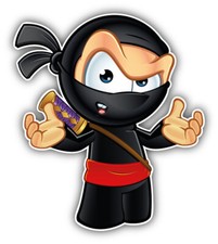 Funny Ninja Kid Car Bumper Sticker Decal