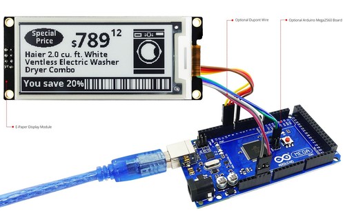 Black 2.9" inch e-Paper Display Module for Arduino,Raspberry Pi - Picture 4 of 14