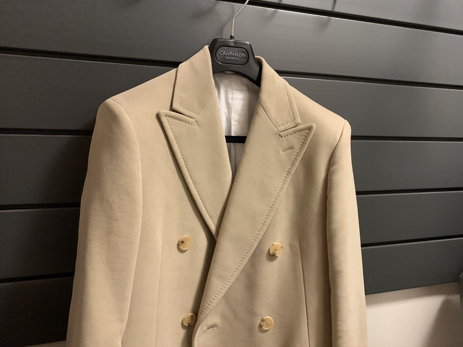 calvin klein camel coat