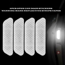 4X Reflective White Sticker Car Door Strips Tape Safety Warning Mark Accessories