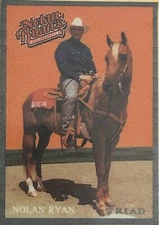 1993 TRIAD NOLAN RYAN WHATABURGER MINI BLANK BACK CARD! Ryan On Horse HAND TRIM!
