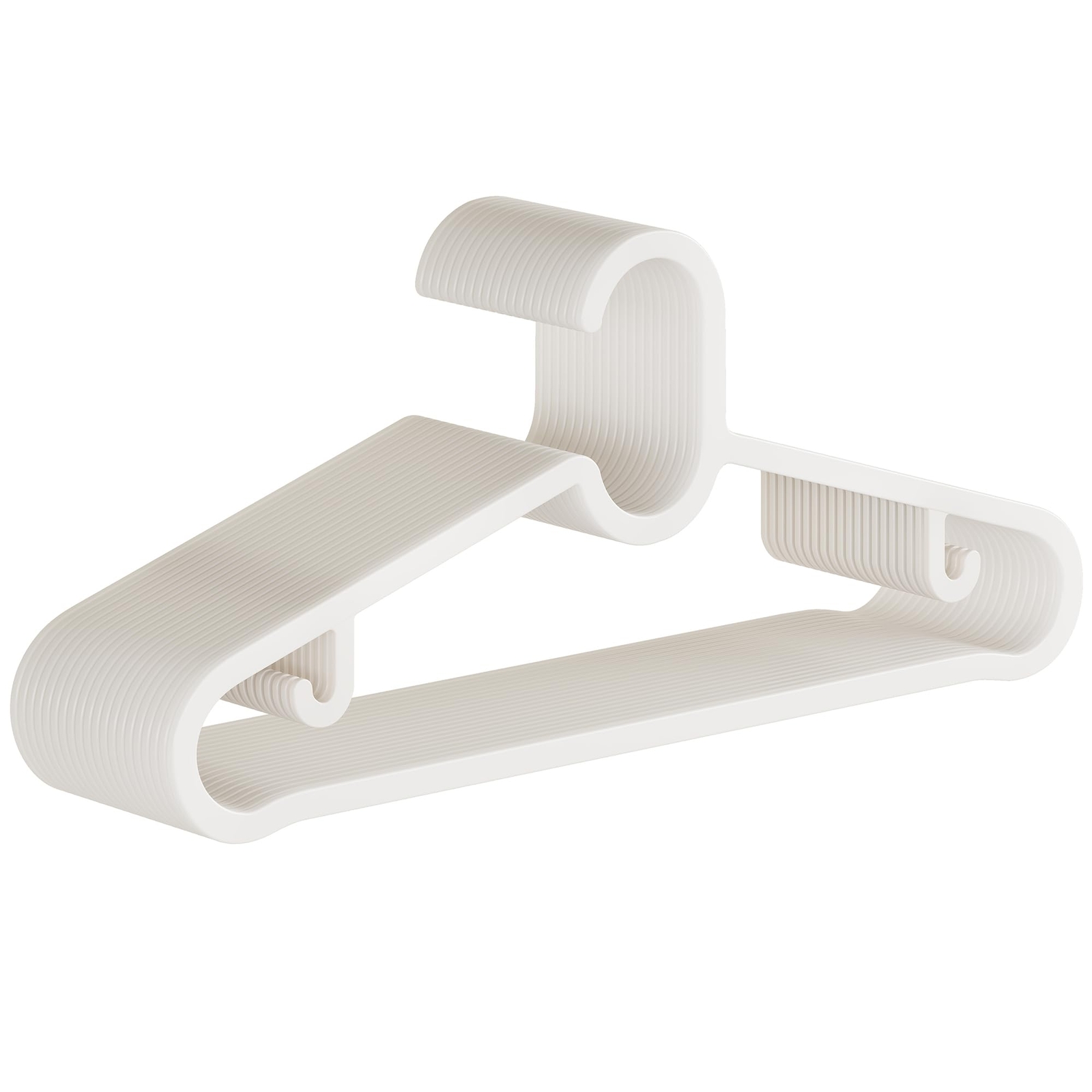 20-Pack Heavy Duty Plastic Hangers with Non-Slip Hooks for Space Saving Storage-image