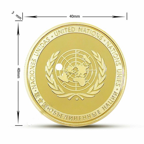 United Nations PeaceKeeping Force Operation Gold Commemorative Coin Collection - Picture 2 of 3