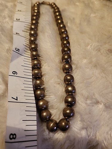 TAXCO MEXICO VINTAGE STERLING BEADED NECKLACE - Picture 9 of 11