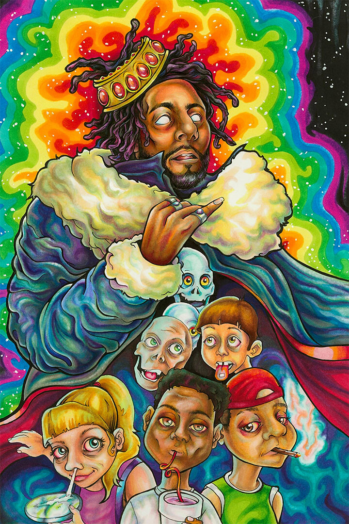 J Cole Kod Music Album Musician Painting Wall Art Home Decor