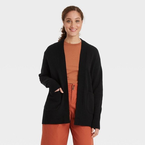 Women's Open Front Cardigan - A New Day - Black Size Small 191904631770 |  eBay