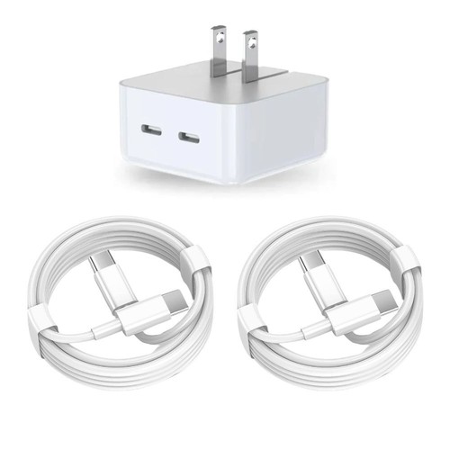 Dual USB Fast Charger PD 35W Power Block Type C Cable For Galaxy S20 S21 S22+ - Picture 12 of 14