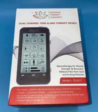 TENS 2 Channels  EMS 12 Modes Therapy Device Pain Muscle Stimulator w/Extras