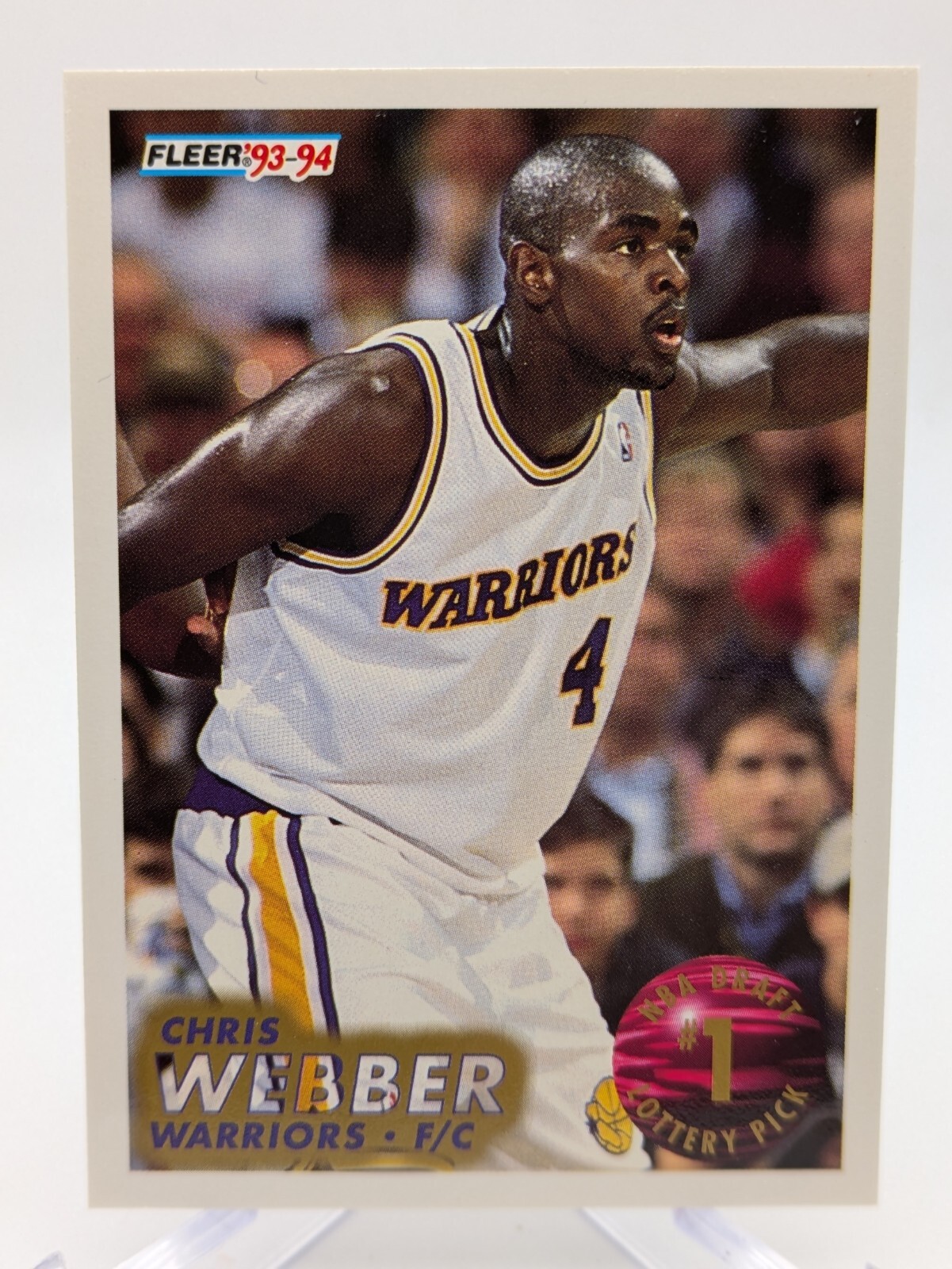 💥 1993-94 Fleer #1 Chris Webber 1993 NBA Draft Lottery Pick Exchange; Warriors 