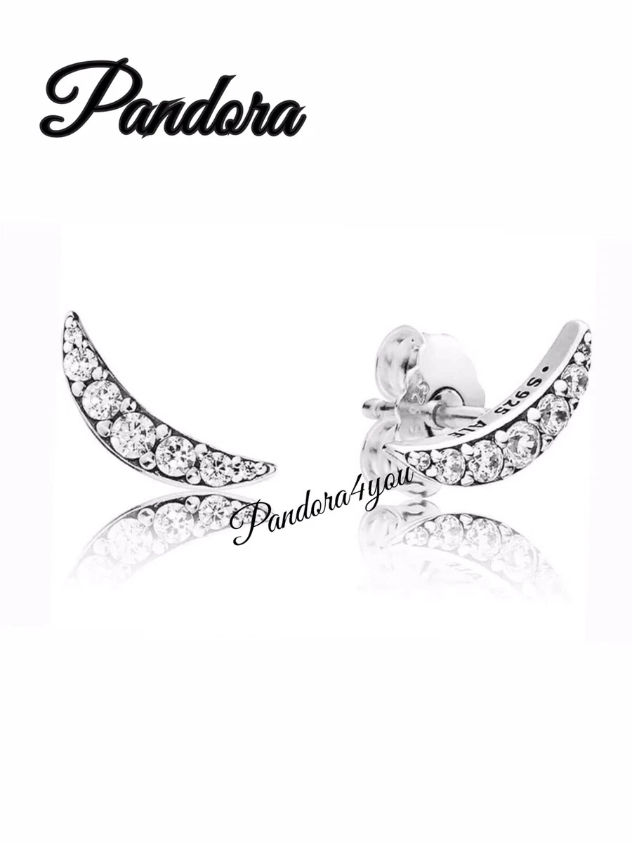 Authentic Pandora Lunar Light Crescent Moon Earrings New Tags PAN