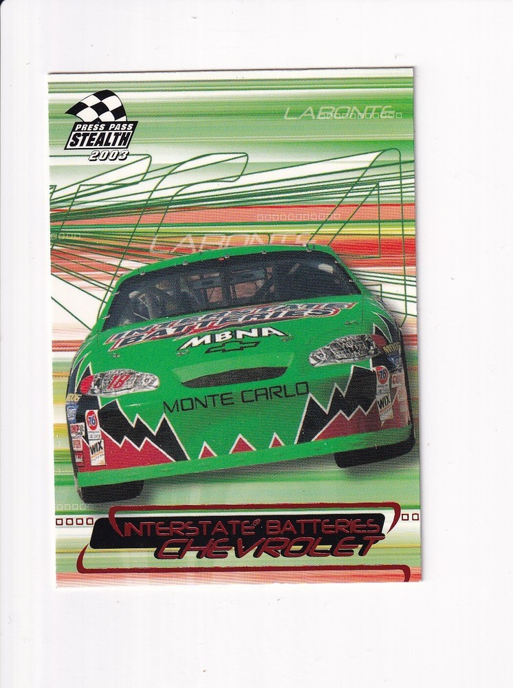 2003 PRESS PASS STEALTH RED FOIL INTERSTATE BATTERIES CHEVROLET
