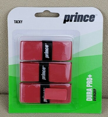Prince Dura Pro + Over Grip Red