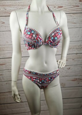 SUNSEEKER Bikini Größe 40 Cup C Körbchen Push Up mit Bügel Herausnehmbare Cups