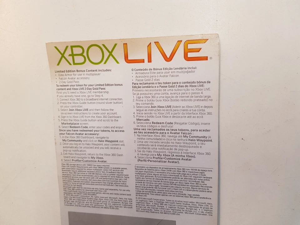 Halo Reach Elite Armour Xbox 360 Bonus Content Rare Elite DLC Code - Image 3 of 4