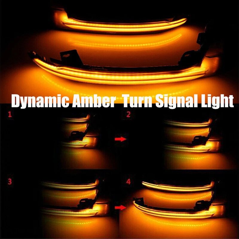 Пара последовательных светодиодных указателей поворота боковое зеркало подходит для Audi A6 C7 S6 RS6 2012-18 - Изображение 3 из 4