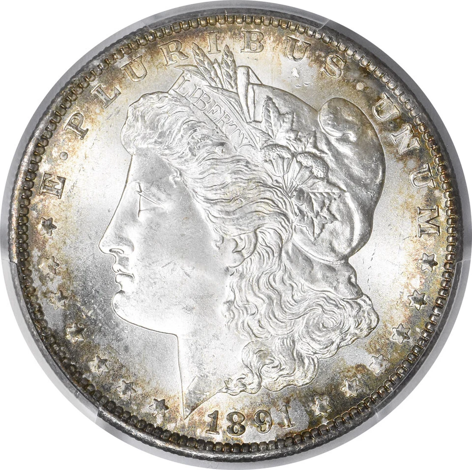 1891-S Morgan Silver Dollar MS65 PCGS - Image 3 of 4