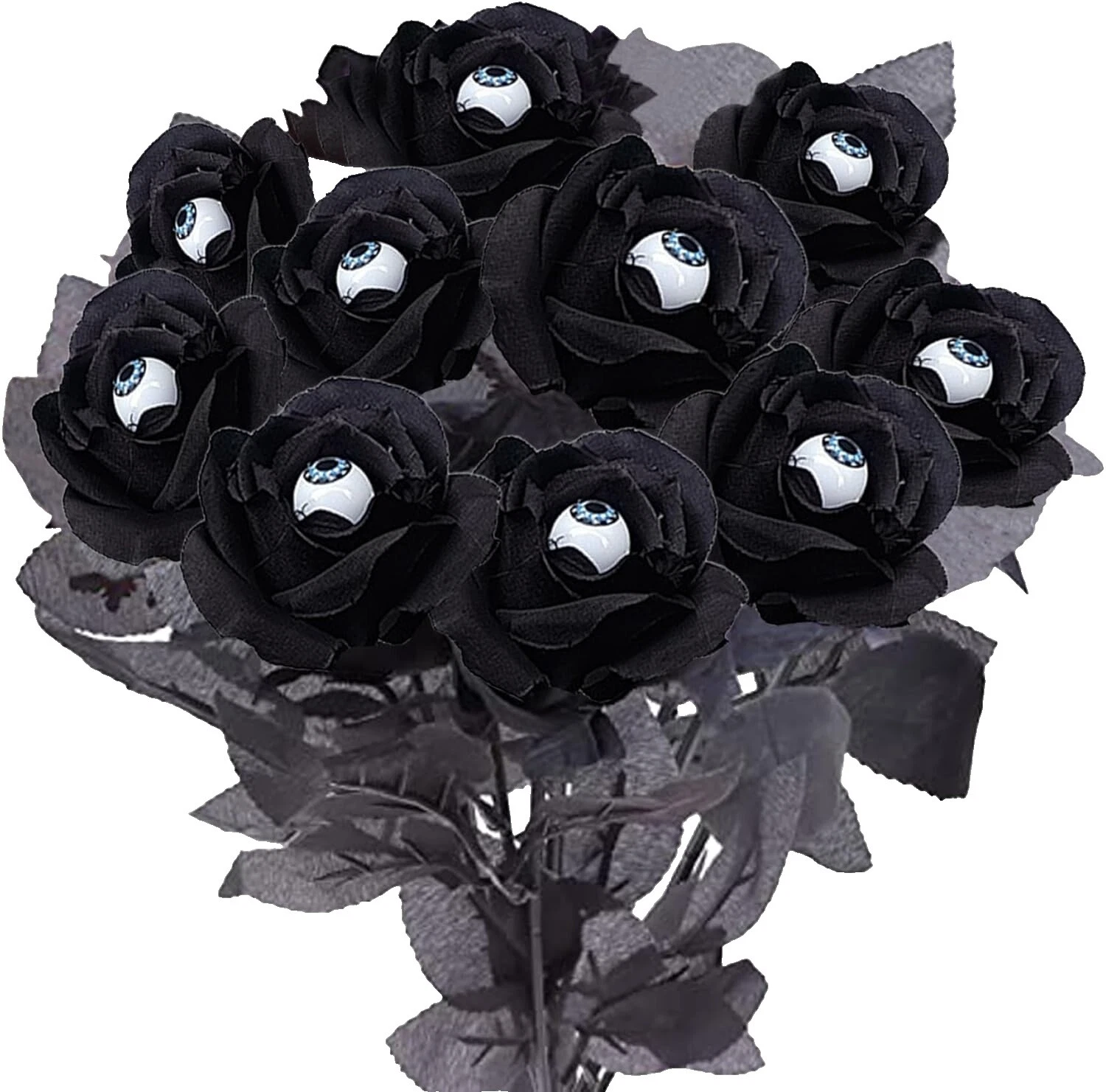 Decoración Floral Sintético Negro