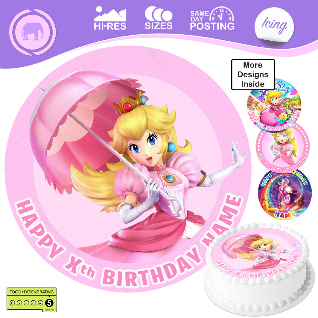 Princess Peach Cake Topper Super Mario Princess Cake Topper 