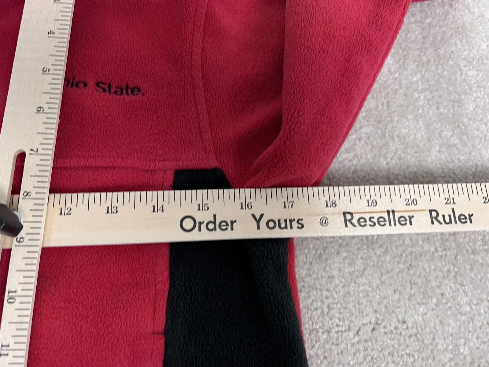 Ohio State Buckeyes Jacket Boys 6 Red Fleece Coulmbia Full Zip Spell Out image 7
