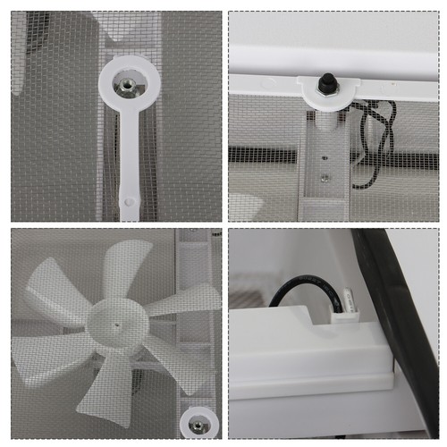 LABLT RV Roof Vent Fan Kit 14 inch For Camper Trailer Universal 12V 6" Blades - Foto 9 di 15
