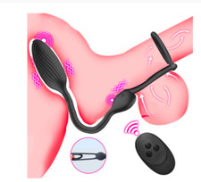 POWERFUL REMOTE CONTROL WIRELESS PROSTATE MASSAGER MEN MALE VIBRATING MASSAGER