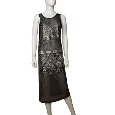 nasty gal sheer dress Women's Khaki Sequin Sheer Boat Neck Maxi Dress
