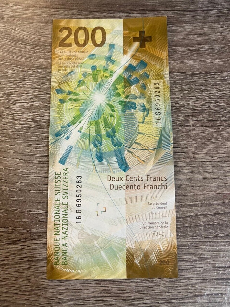 スイスフラン  200フラン 200 Francs (8th series) - Switzerland (1848-date) – Numista