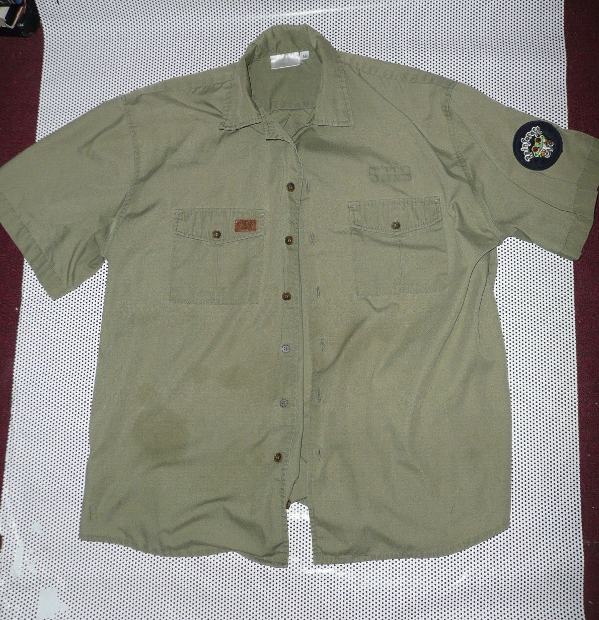 RAINFOREST CAFE EMPLOYEE UNIFORM WORK SHIRT * M * GRE… Gem