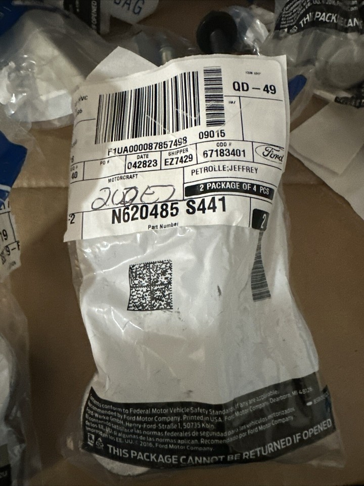 Shackle Issue FORD #N620485-S441 LOT OF 4 SHACKLE NUTS (2017-2022 FORD) Q130 | eBay