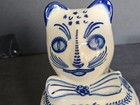 Viana do Castelo Portugal Art Pottery Cat Lidded Trinket Box covered Dish — photo 2