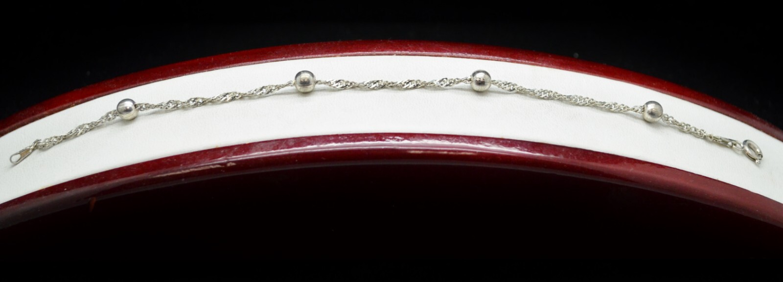 Sterling Silver Pretty Rope Patterned Bracelet #F… - image 1