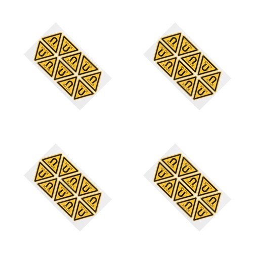 40 PCs wasserdichtes Magnetfeld Sicherheitswarnschild für Maschinenbetreiber in